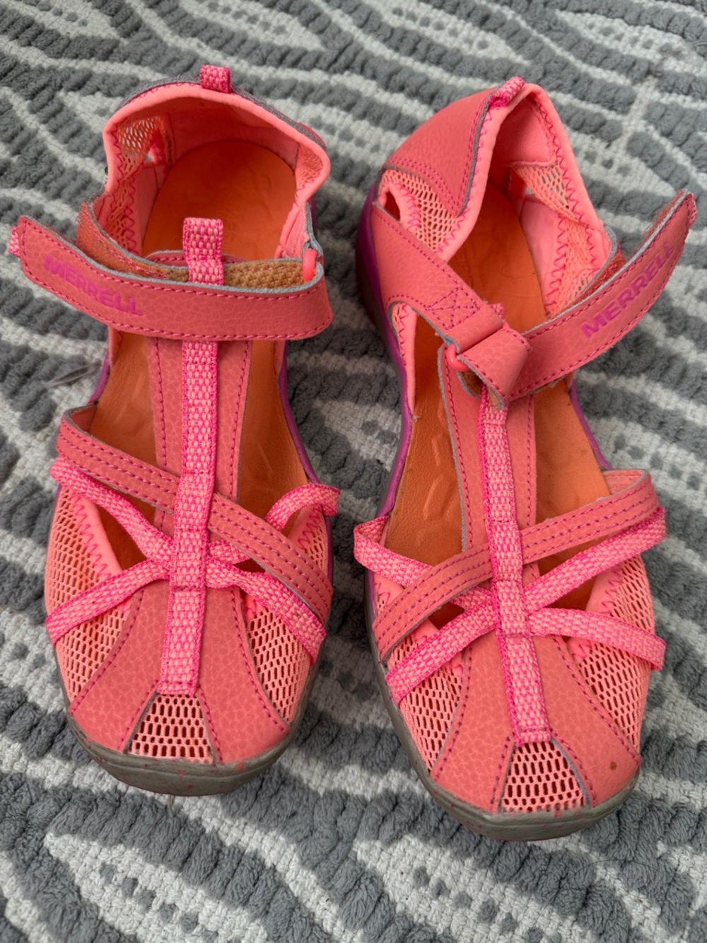 Merrell Bright Pink Coral Strappy Outdoor Sandals